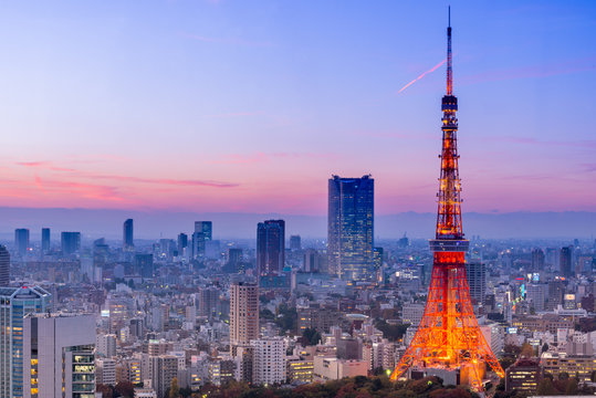 Modern Tokyo city or airport transportation scene